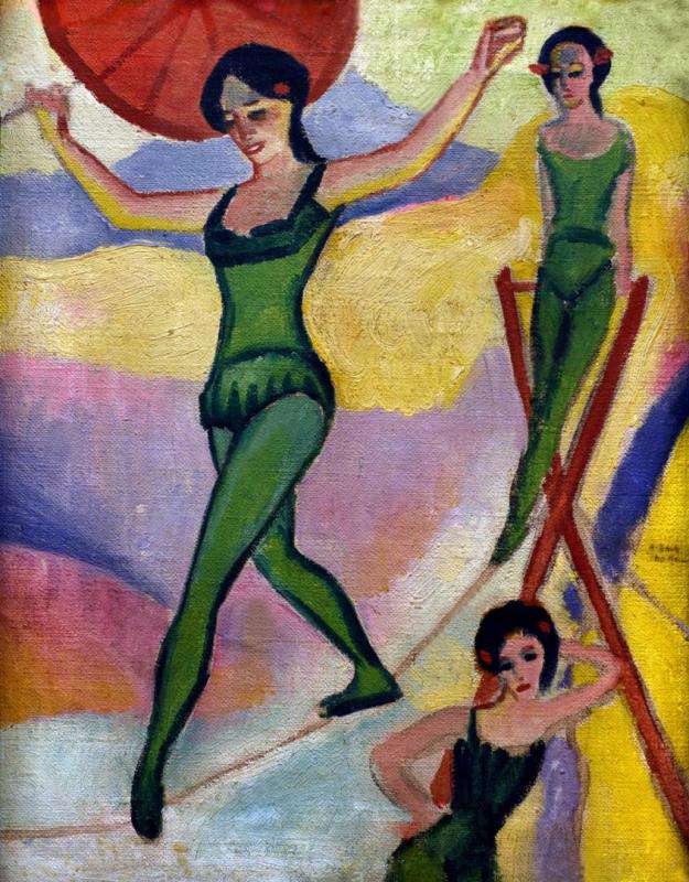 Tight-rope Walkers, 1910 Artwork by August Macke