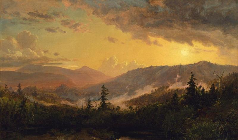 Sunset After A Storm In The Catskill Mountains, Ca. 1860 Artwork by Jasper Francis Cropsey