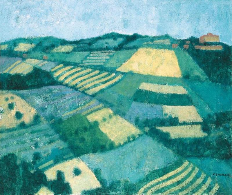 Paesaggio Verde, 1947 Artwork by Felice Casorati