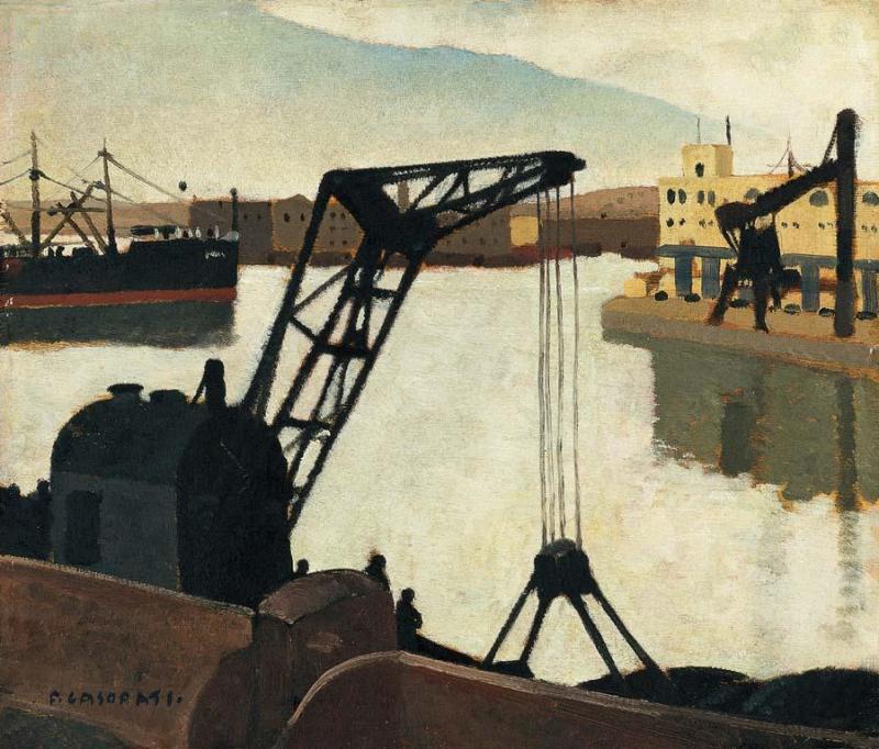 Porto Di Livorno, 1928 Artwork by Felice Casorati