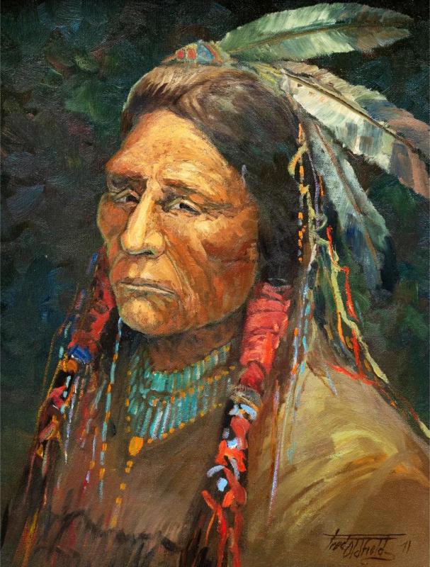 Native Man, 1971 Artwork by Fred Oldfield