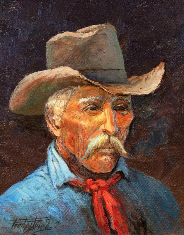 Rancher With Red Neckerchief Artwork by Fred Oldfield