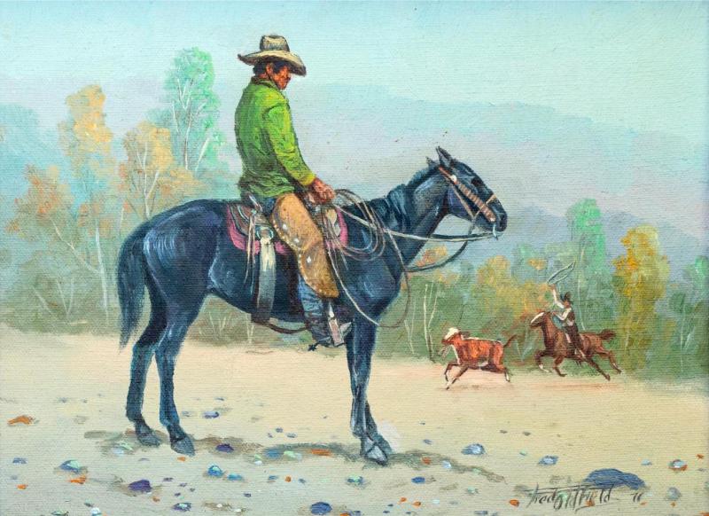 Roping, 1970 Artwork by Fred Oldfield