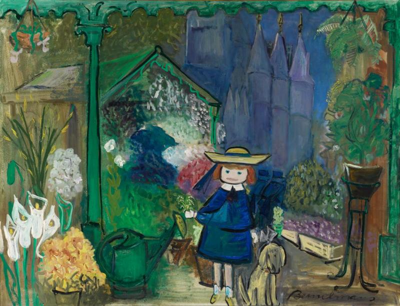 Madeline At The Paris Flower Market, 1955 Artwork by Ludwig Bemelmans