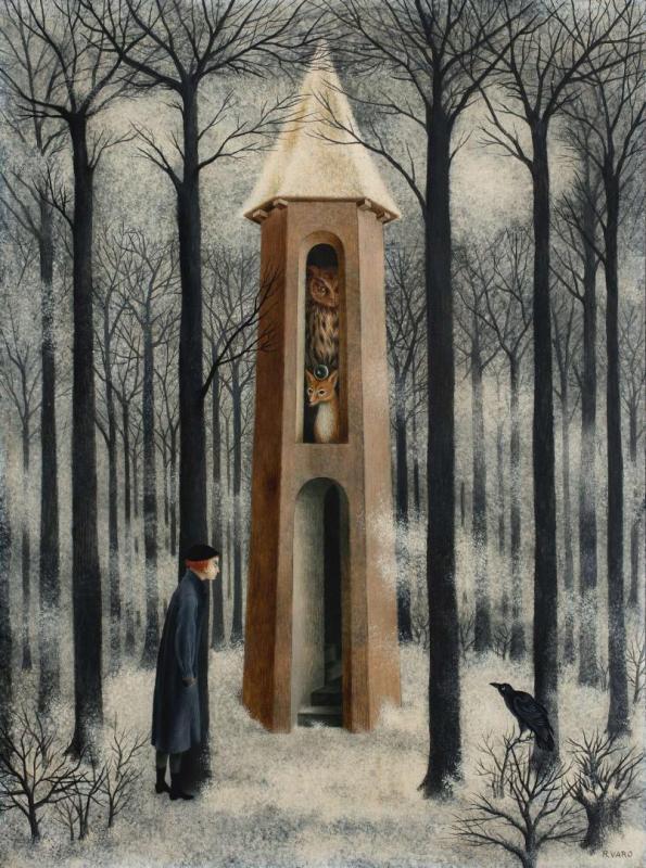 L'École BuissonniÈre (haciendo Novillos), 1962 Artwork by Remedios Varo