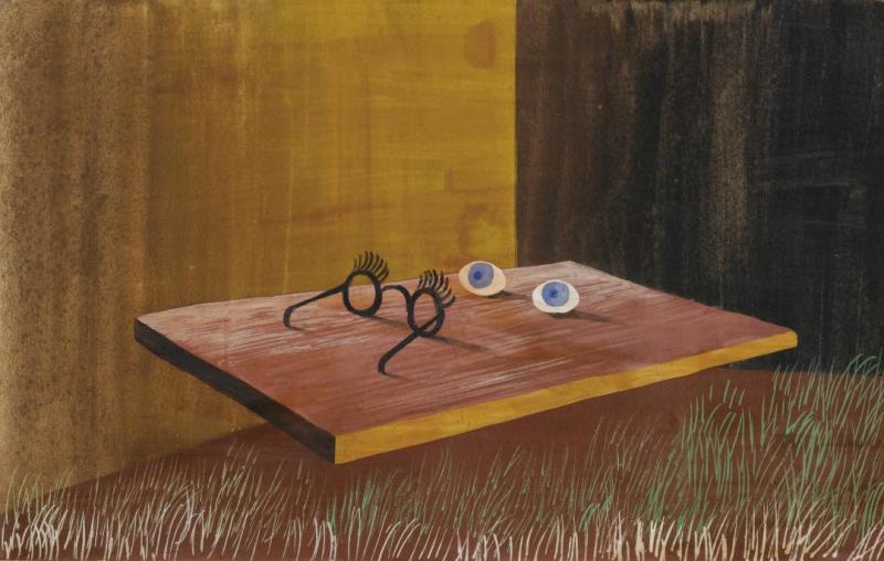 Ojos Sobre La Mesa Artwork by Remedios Varo