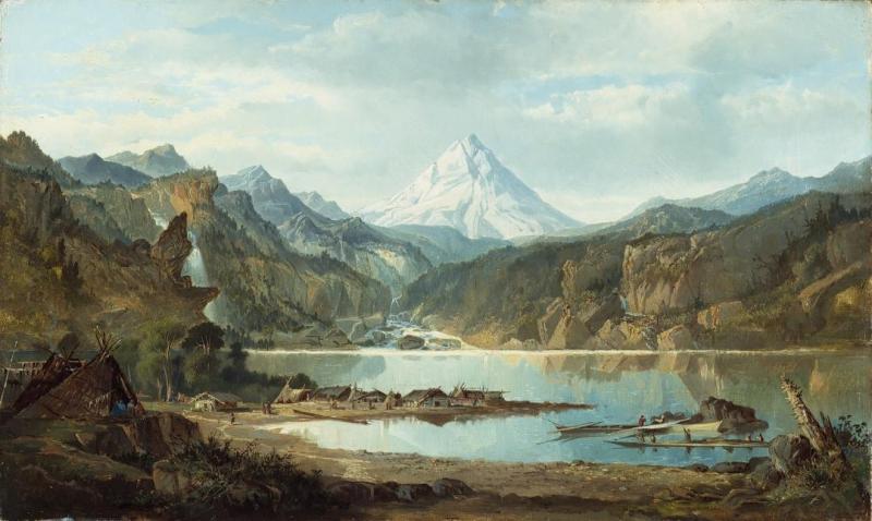 Mountain Landscape With Indians, Between 1870 And 1875 Artwork by John Mix Stanley