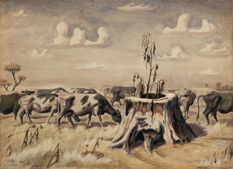 August Pasture, 1921 Artwork by Charles Burchfield