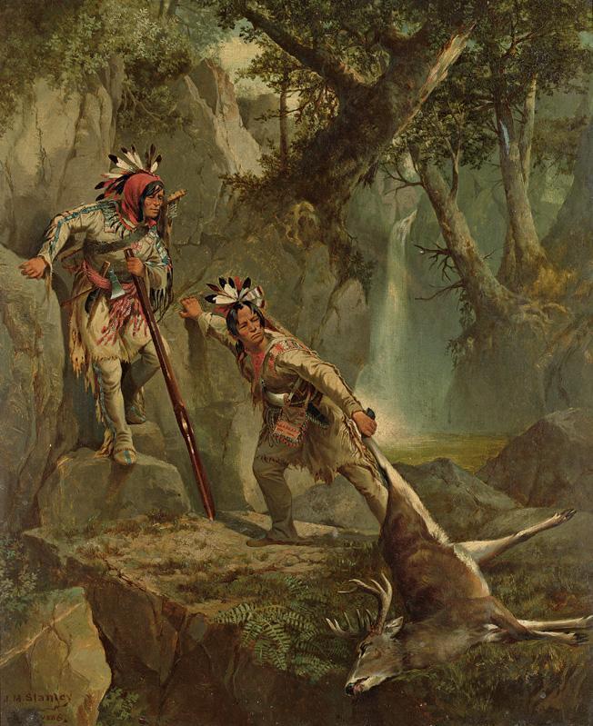 The Deerslayer, 1868 Artwork by John Mix Stanley