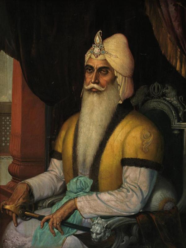 Portrait Of Sikh Ruler Maharaja Ranjit Singh Artwork by Sobha Singh