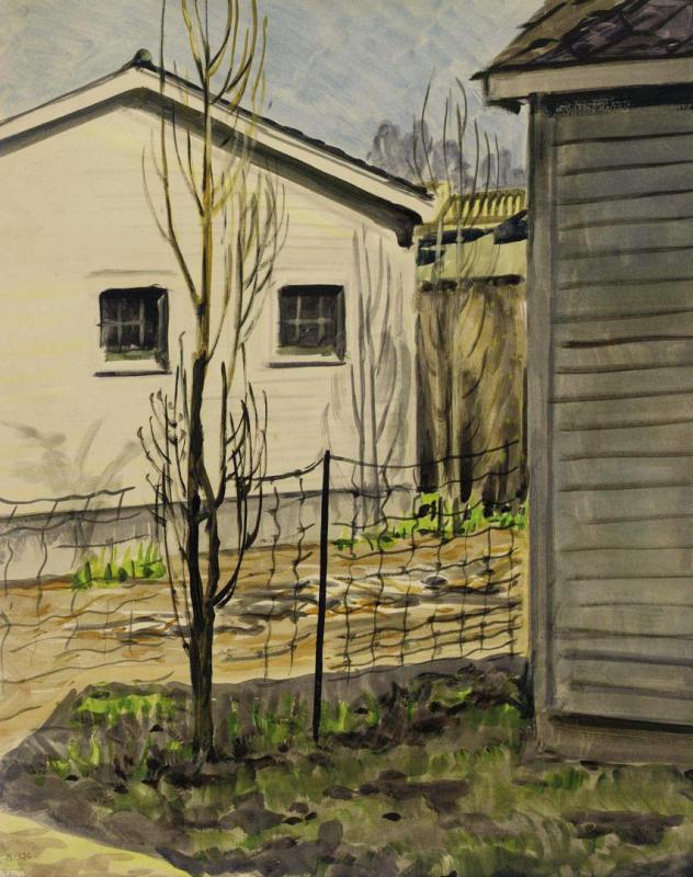 Backyard (between Houses) Artwork by Charles Burchfield