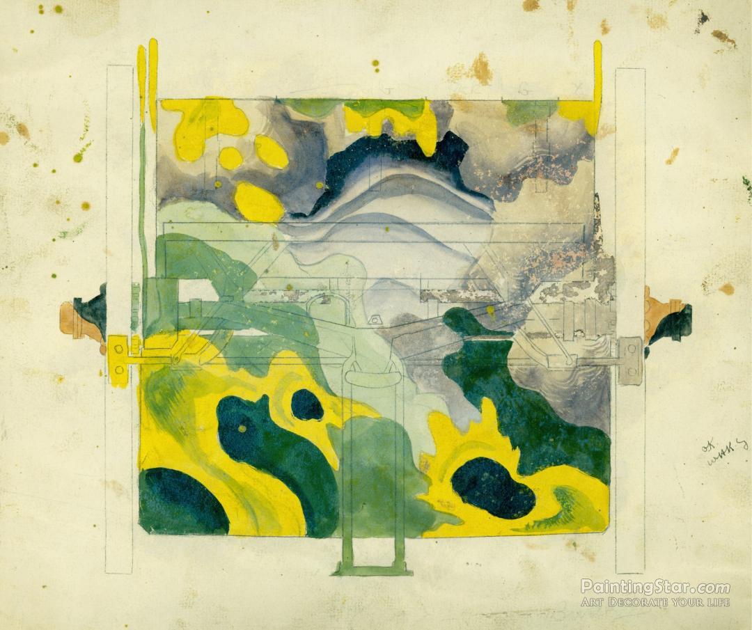 Camouflage Design, 1918 Artwork by Charles Burchfield