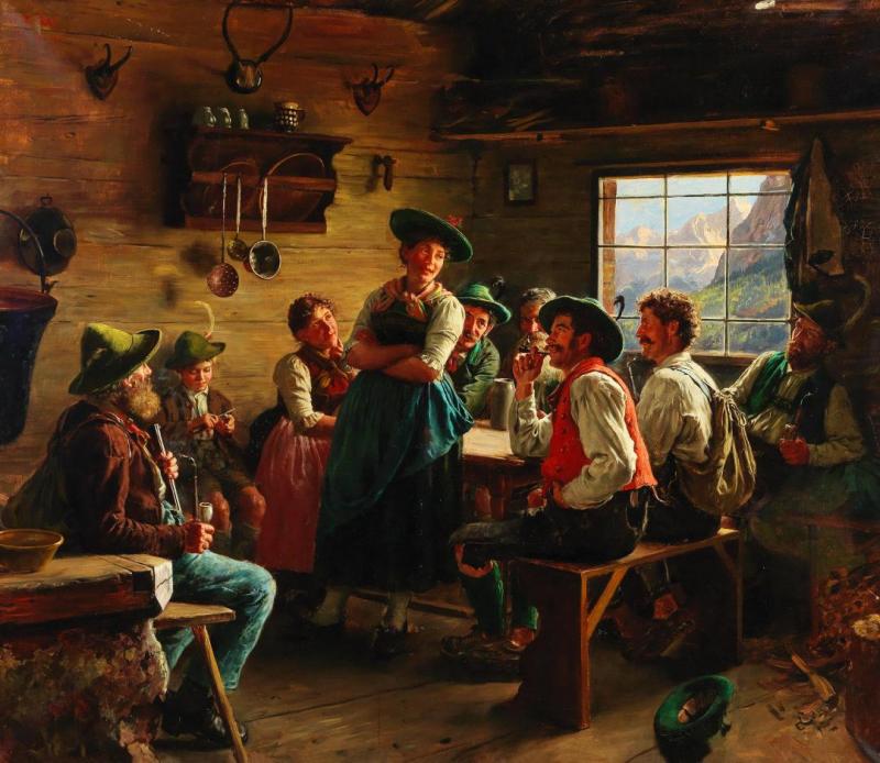 A Cock And Bull Story, 1901 Artwork by Emil Rau