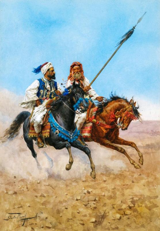 The Arab Riders Artwork by Giulio Rosati