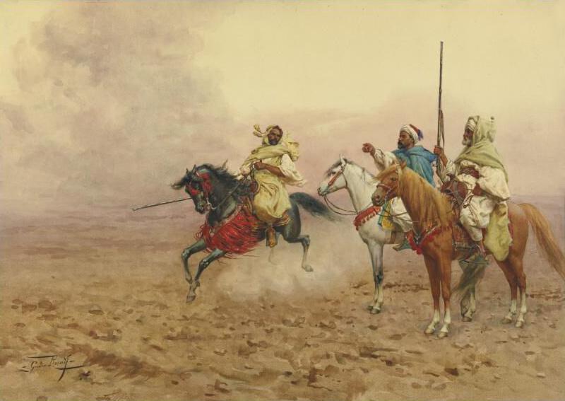 The Bedouin Scouts Artwork by Giulio Rosati