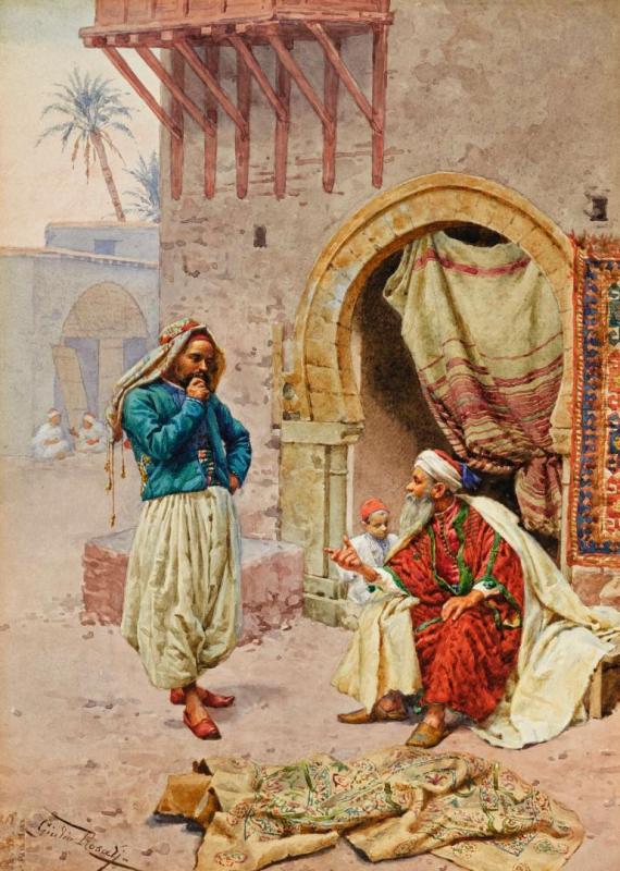 The Carpet Merchant Artwork by Giulio Rosati