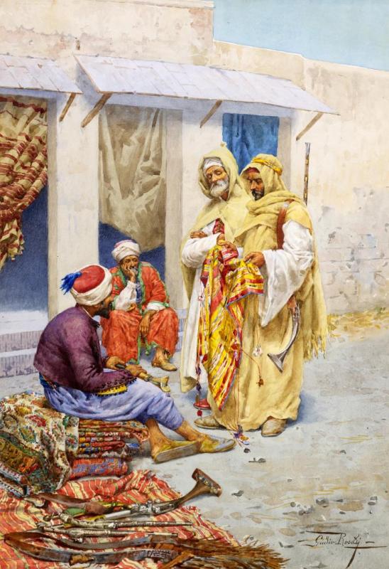 The Carpet Seller Artwork by Giulio Rosati