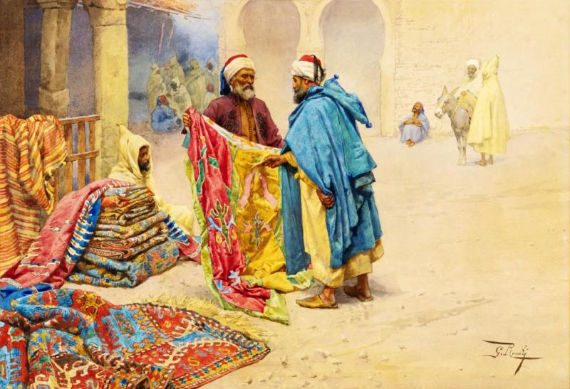 The Rug Merchant Artwork by Giulio Rosati