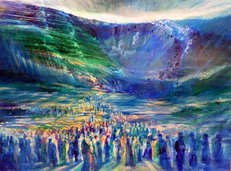 The Splitting Of The Sea Artwork by Yoram Raanan