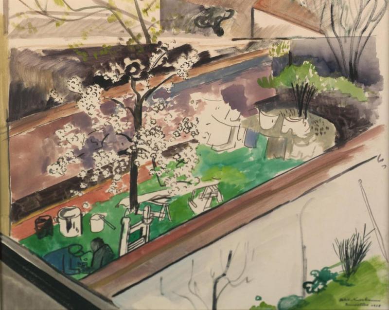 The Backyard At The Rue Archimède, 1938 Artwork by Felix Nussbaum