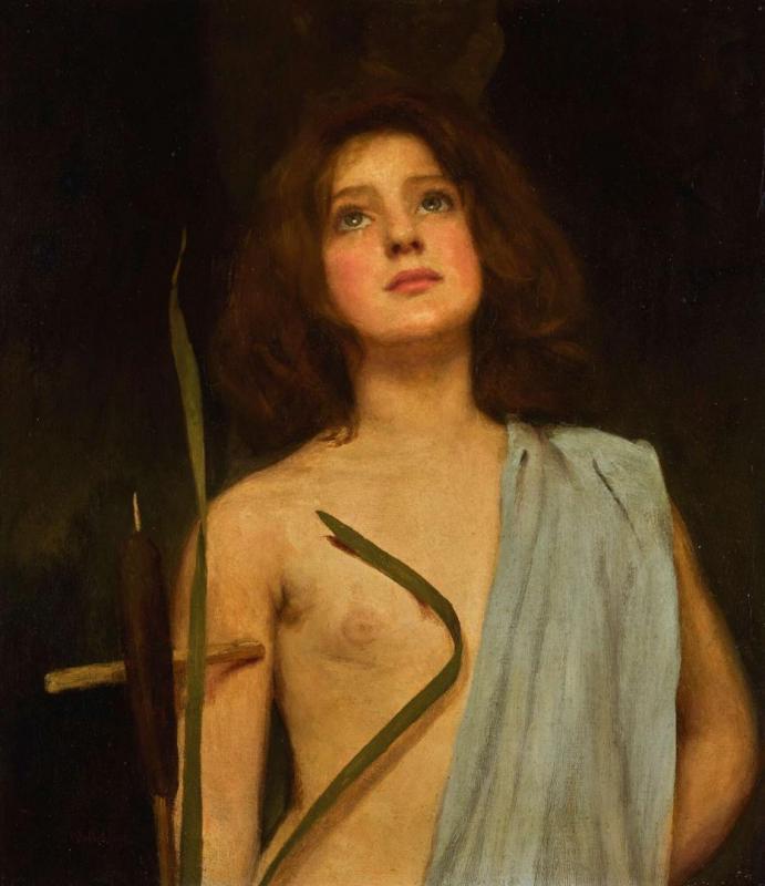 A Young Saint Artwork by John William Waterhouse