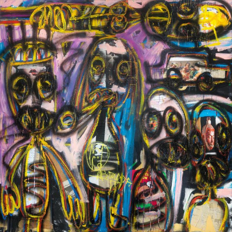 Pink Artwork by Aboudia