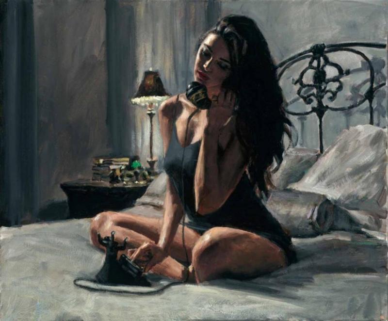 Black Phone Iii Artwork by Fabian Perez