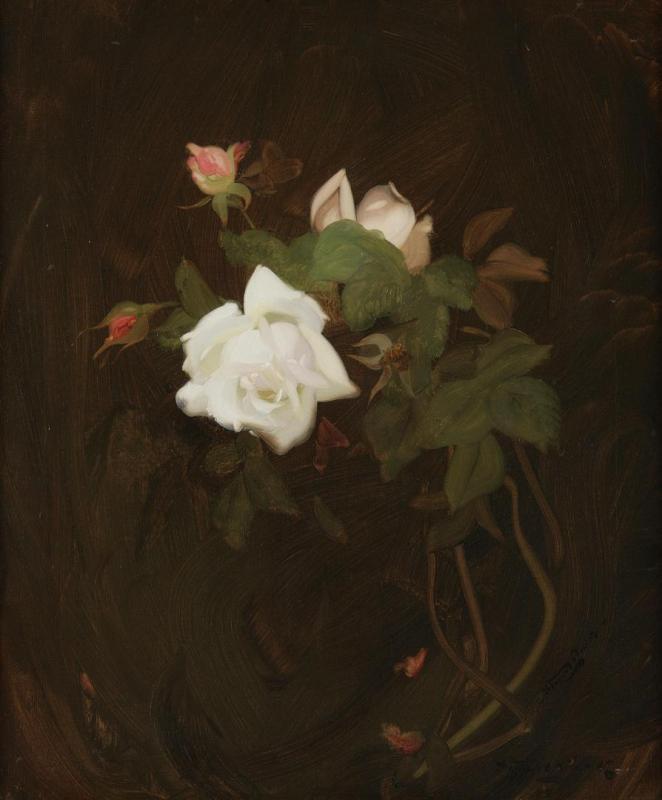 Cream And Pink Roses 1 Artwork by James Stuart Park
