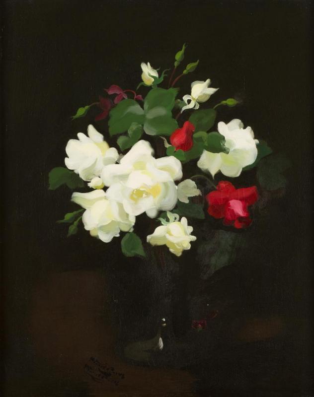 Cream And Red Roses 2 Artwork by James Stuart Park