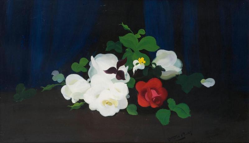 Cream And Red Roses 3 Artwork by James Stuart Park