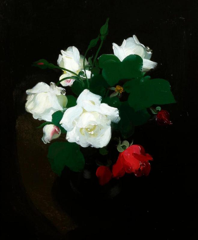 Cream And Red Roses Artwork by James Stuart Park