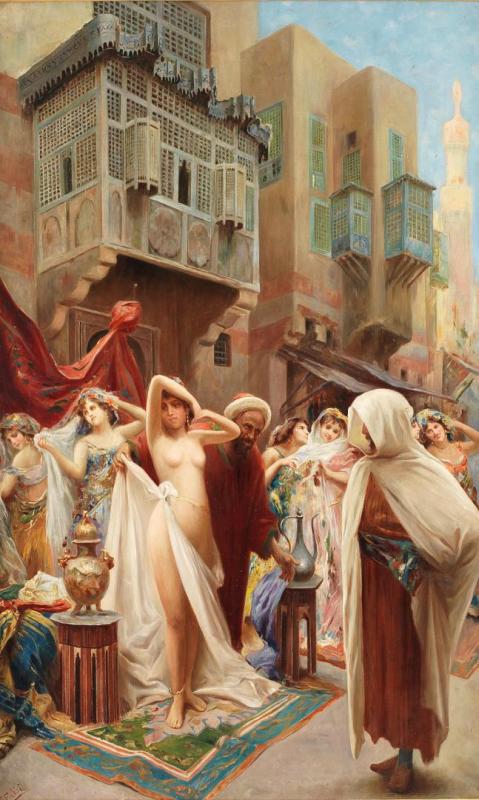 An Eastern Slave Market Artwork by Fabio Fabbi
