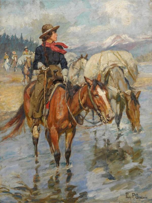 The Golden Girl Of The West, 1914 Artwork by Philip R. Goodwin