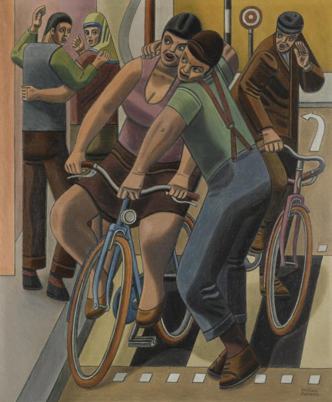 Bicycle Lesson, 1964 Artwork by William Roberts