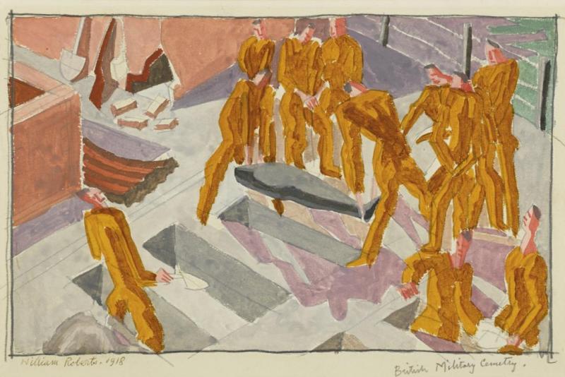 British Military Cemetery, 1918 Artwork by William Roberts
