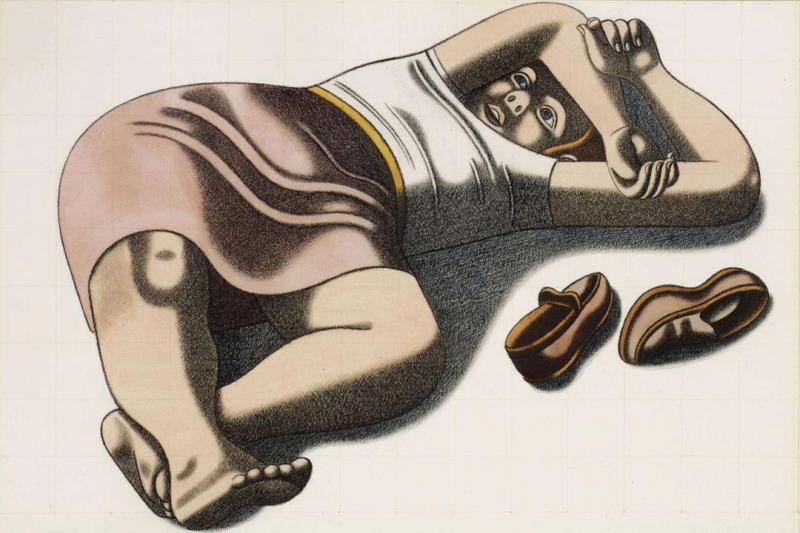 Indolence - The Artist's Wife, Sarah Kramer Artwork by William Roberts