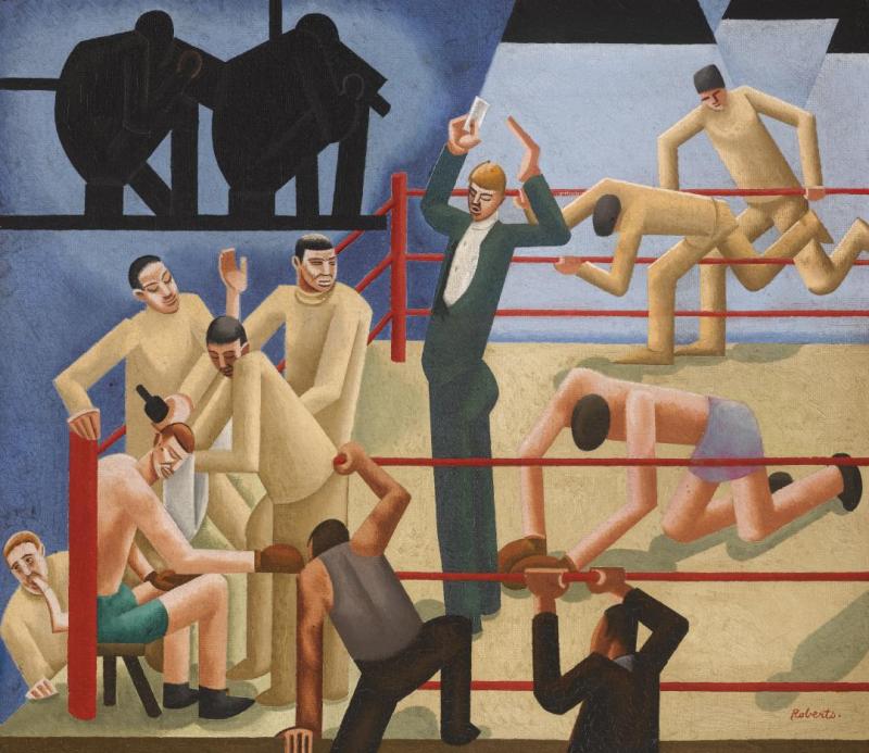 The Boxing Match, 1919-1925 Artwork by William Roberts