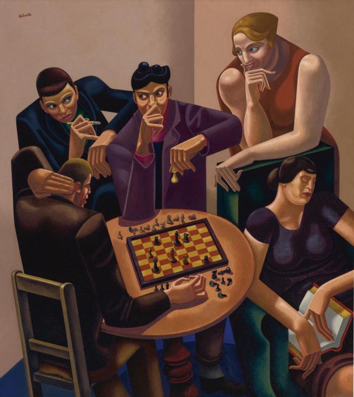 The Chess Players, 1929-1939 Artwork by William Roberts