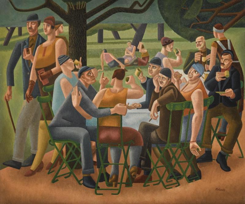 The Tea Garden, 1928 Artwork by William Roberts