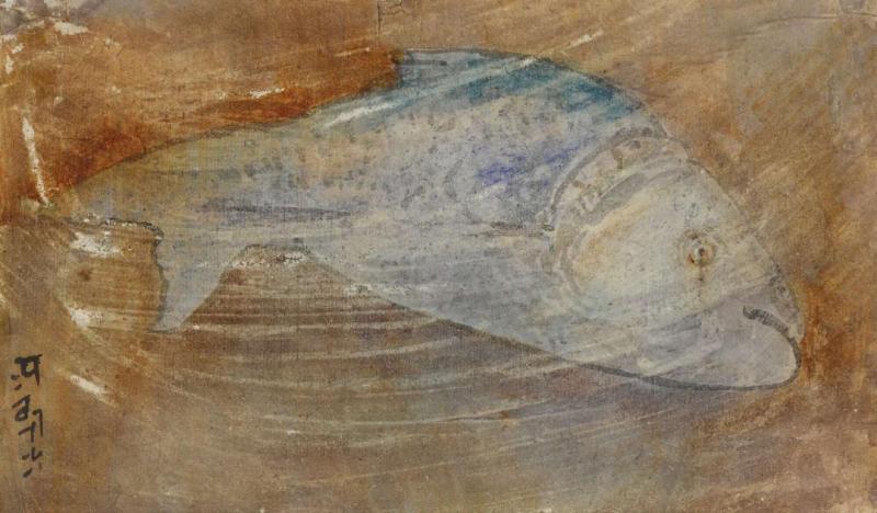 Untitled (katla Fish) Artwork by Abanindranath Tagore