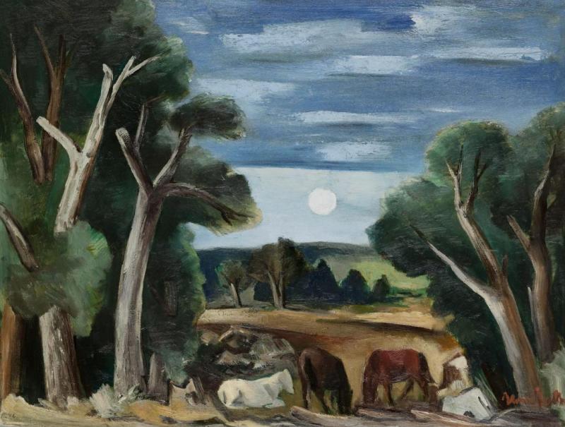 Moonrise, 1939 Artwork by Bror Julius Olsson Nordfeldt