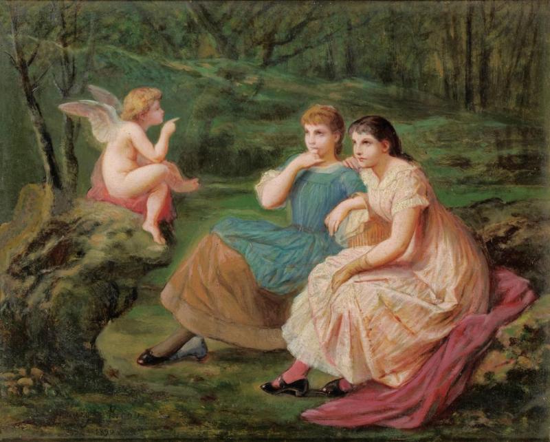 The Discourse Of Love, 1890 Artwork by Henri Pierre Picou