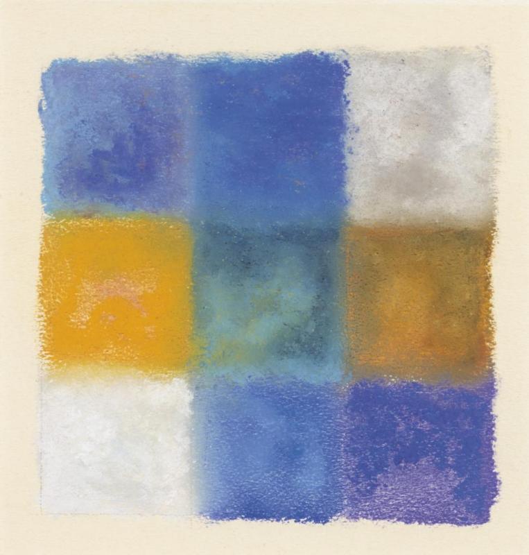 Abstraction In Blue, Yellow And White Artwork by Augusto Giacometti
