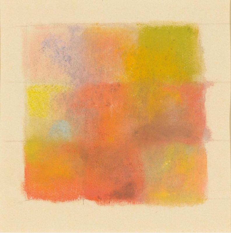 Abstraction In Orange, Yellow And Green - Color Study With Nine Fields Artwork by Augusto Giacometti