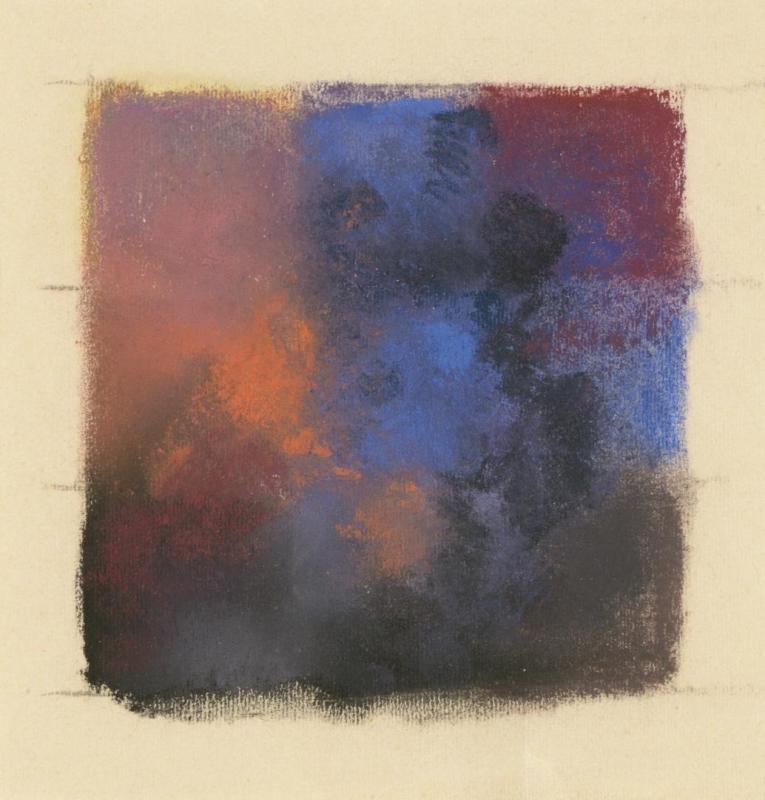 Abstraction In Red, Blue And Black - Color Study With Nine Fields Artwork by Augusto Giacometti
