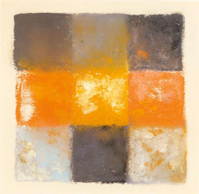 Abstraction In White, Orange And Black Artwork by Augusto Giacometti