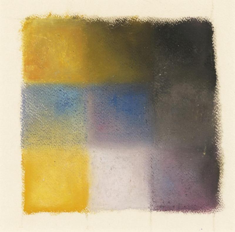 Abstraction In Yellow, Blue And Purple Artwork by Augusto Giacometti
