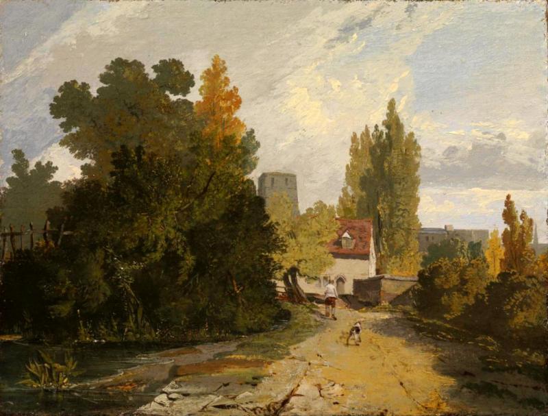 A Road Leading To A Village, C.1812 Artwork by Sir Augustus Wall Callcott