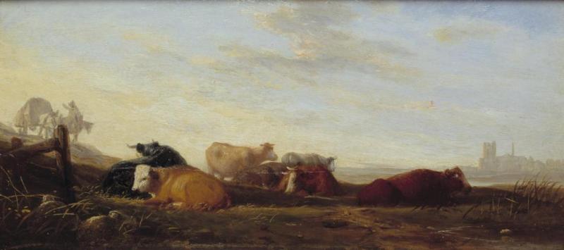Dutch Landscape With Cattle, C.1830-40 Artwork by Sir Augustus Wall Callcott