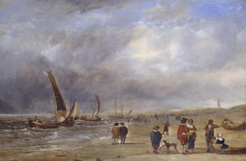 The Shore At Scheveningen, C.1820-30 Artwork by Sir Augustus Wall Callcott